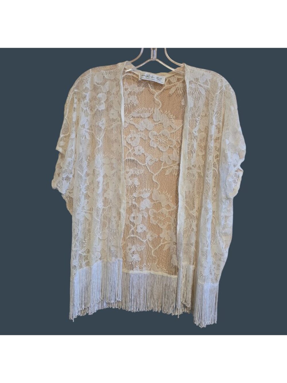Lace Fringe Kimono Open Front Cardigan fairycore coquette date night boho